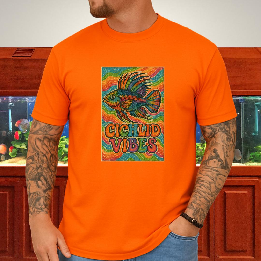 Cichlid Vibes Tee – Groovy Rainbow Apistogramma Design-T-Shirt-Fish & Friends Tees