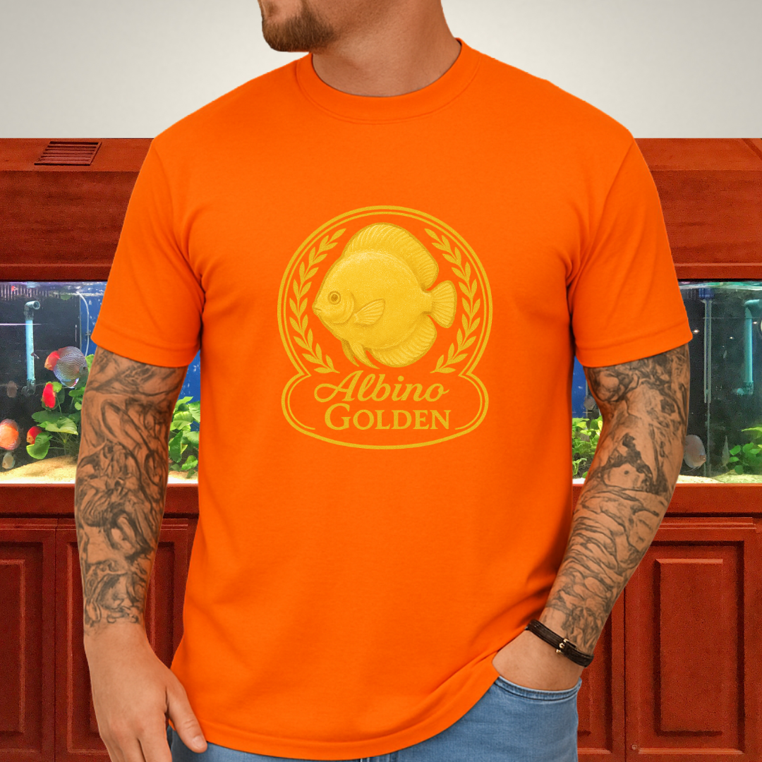 Radiant Golden Discus Retro Emblem Tee