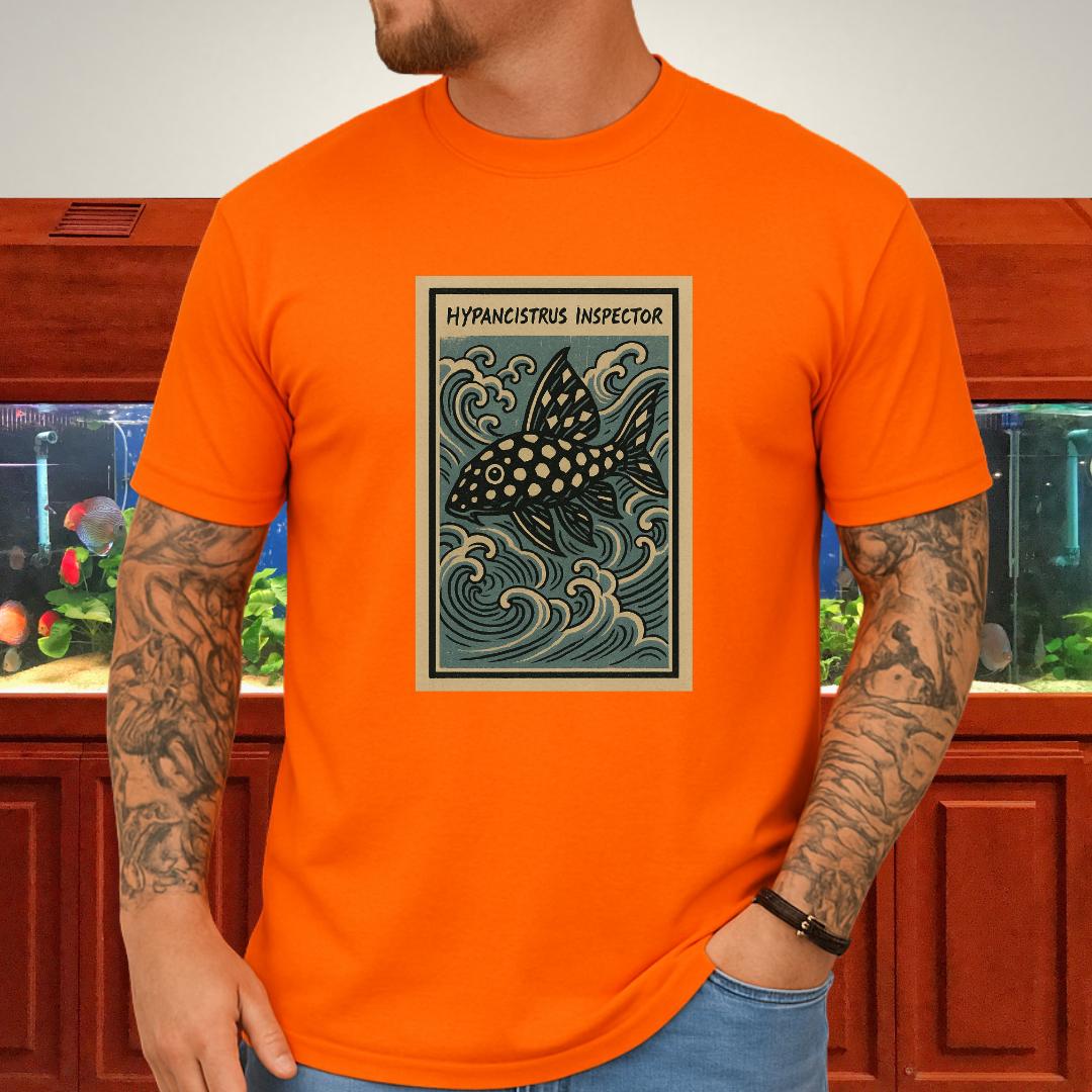 Snowball Pleco Tee – Ukiyo-e Woodblock Aquarium Art-T-Shirt-Fish & Friends Tees