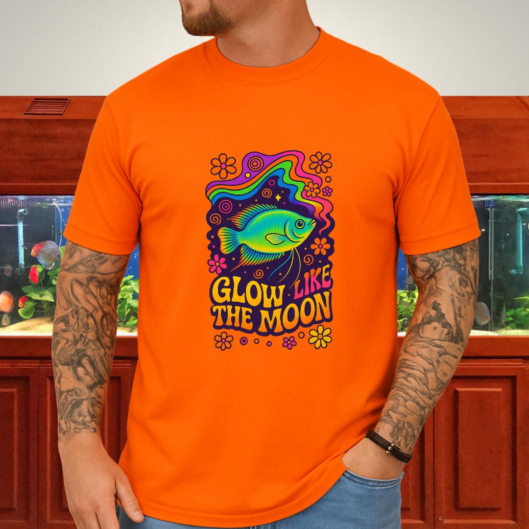 Glow Like the Moon Tee – Psychedelic Moonlight Gourami Design