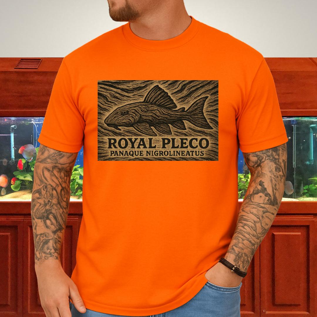 Royal Pleco Tee – Driftwood Spirit Double Exposure Design-T-Shirt-Fish & Friends Tees
