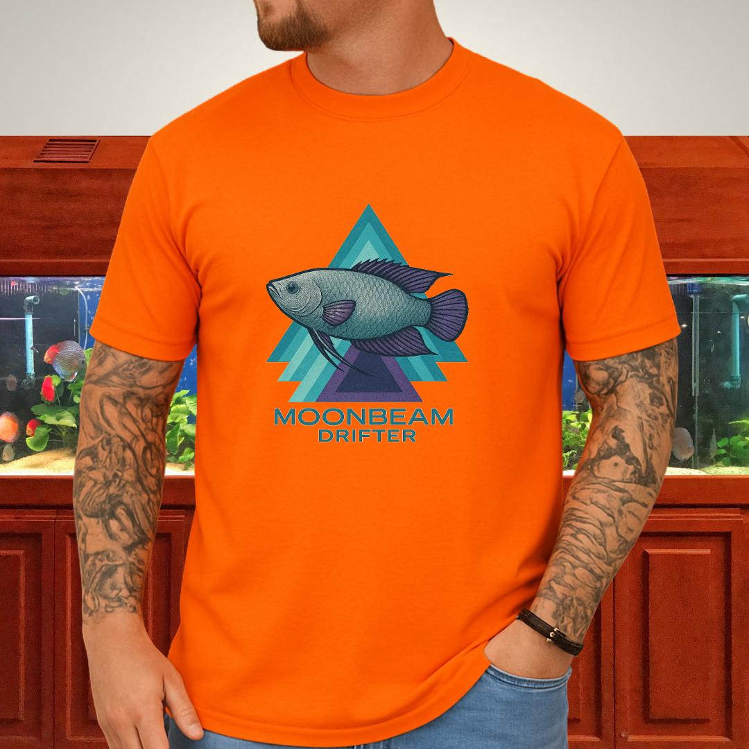 Moonbeam Drifter Tee – Geometric Moonlight Gourami Design
