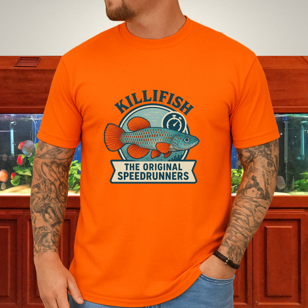 Original Speedrunners Tee – Korthausae Killifish Badge Design