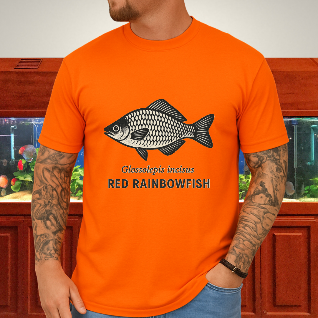 Lake Sentani Rainbowfish Shirt – Bold Red Fish Design