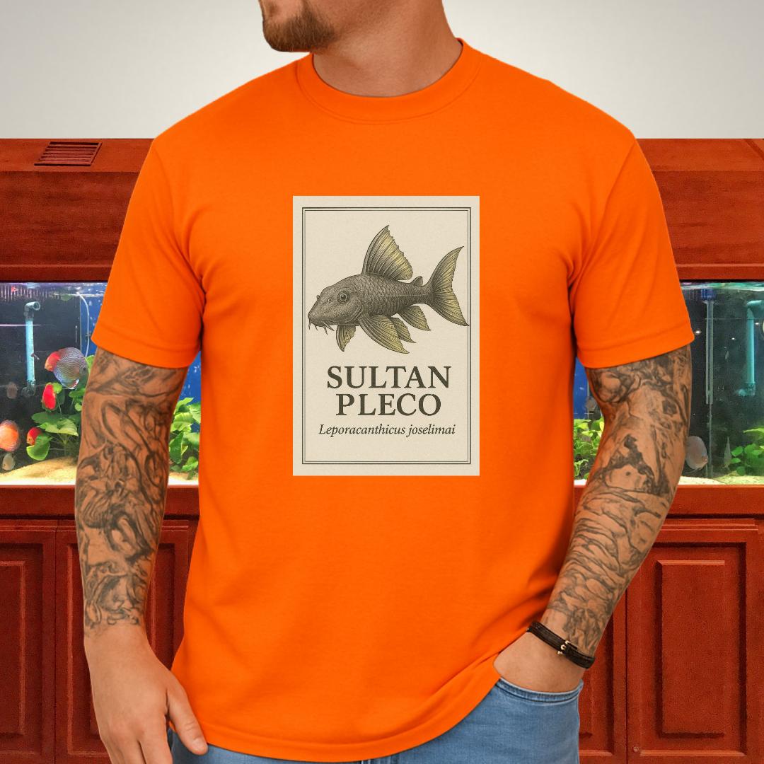 Sultan Pleco Tee – Realistic Etching Catfish Design-T-Shirt-Fish & Friends Tees