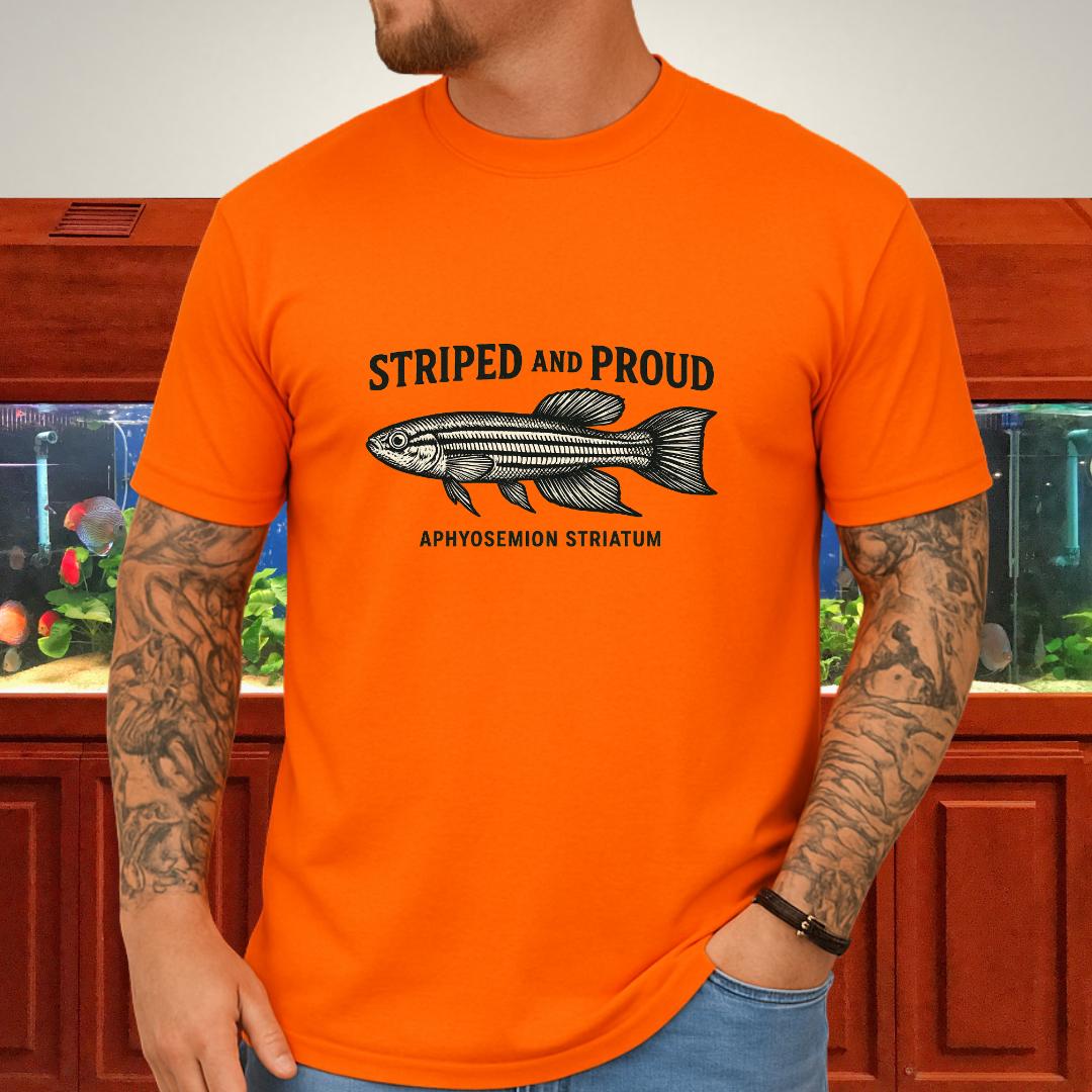 Striped and Proud Tee – Aphyosemion Striatum Retro Banner