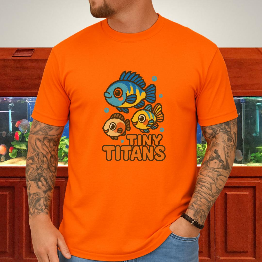 Tiny Titans Tee – Kawaii Dwarf Cichlid Cartoon Design-T-Shirt-Fish & Friends Tees