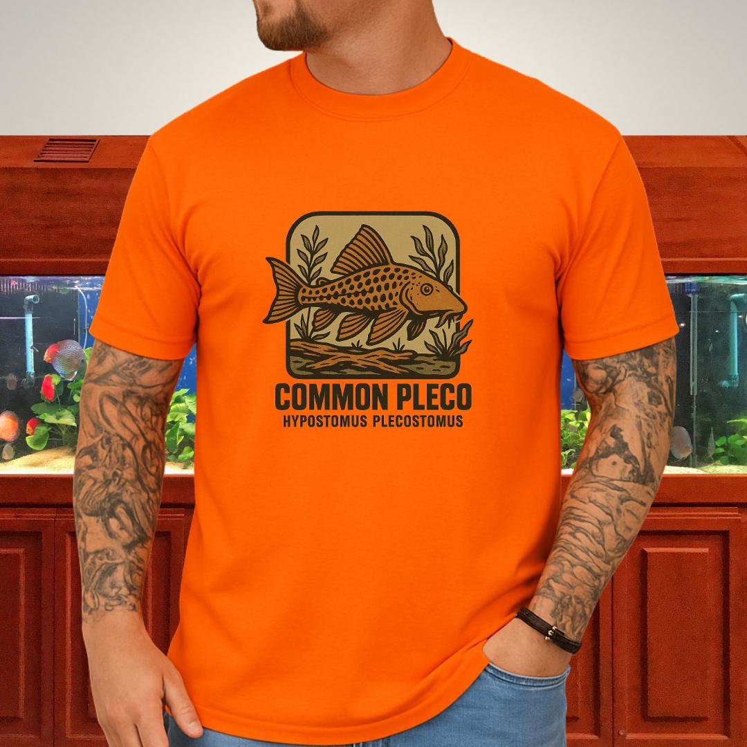 Common Pleco Shirt – Nostalgic Retro Aquarium Style-T-Shirt-Fish & Friends Tees