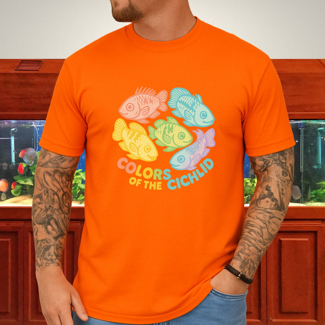 Colors of the Cichlid Tee – Rainbow Apistogramma Kawaii Design
