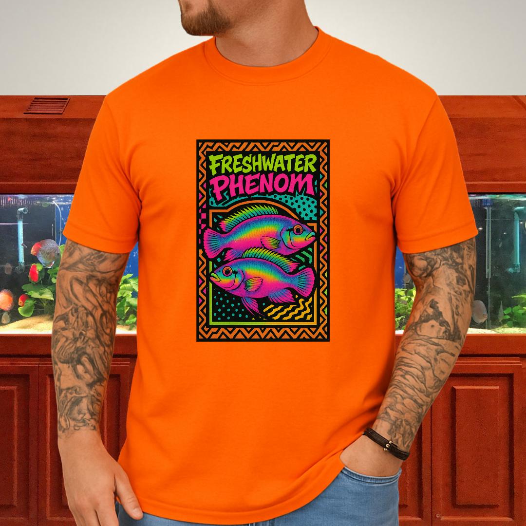 Freshwater Phenom Tee – Neon 90s Kribensis Design-T-Shirt-Fish & Friends Tees