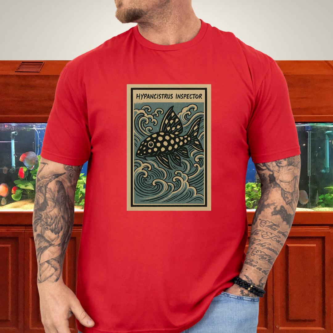 Snowball Pleco Tee – Ukiyo-e Woodblock Aquarium Art-T-Shirt-Fish & Friends Tees