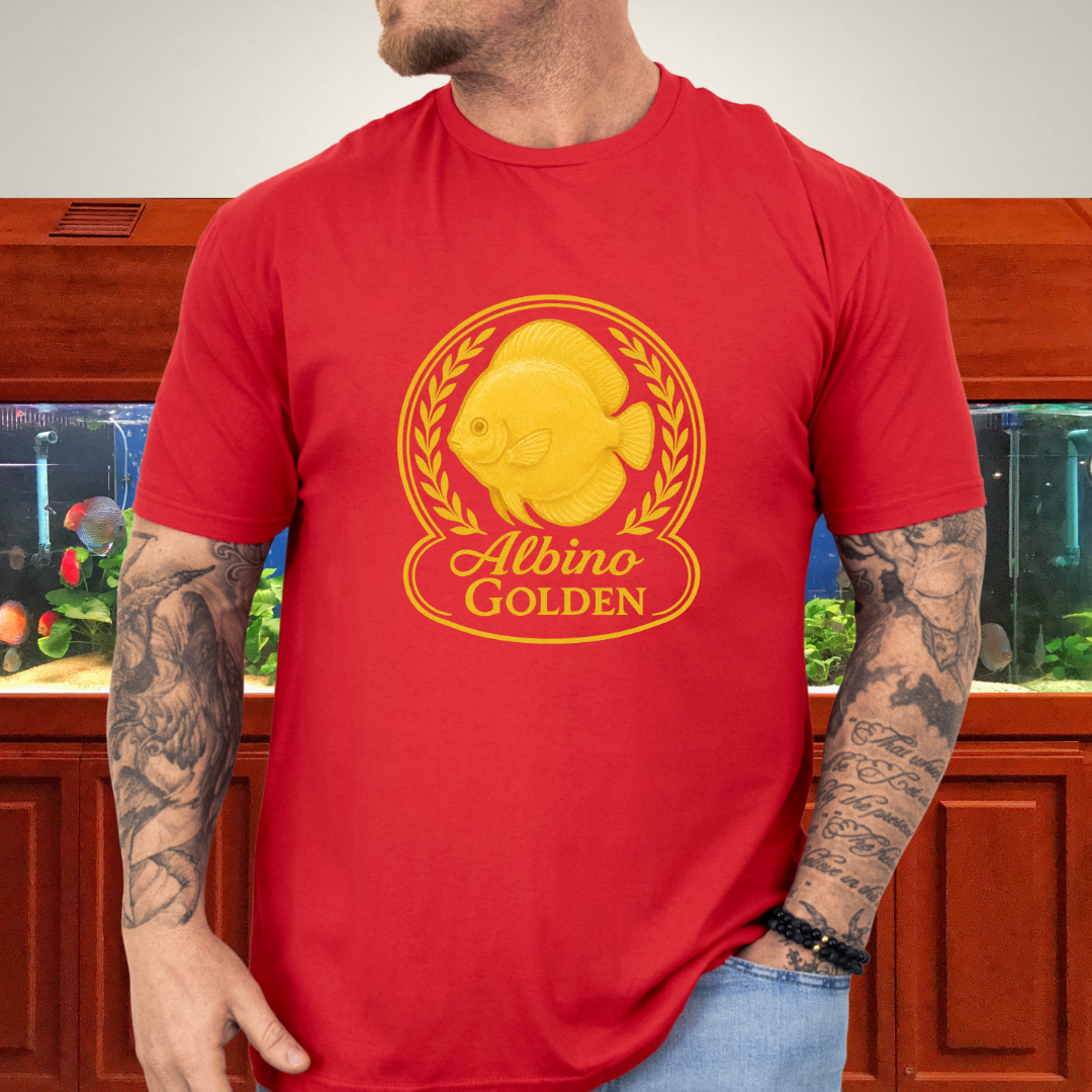 Radiant Golden Discus Retro Emblem Tee