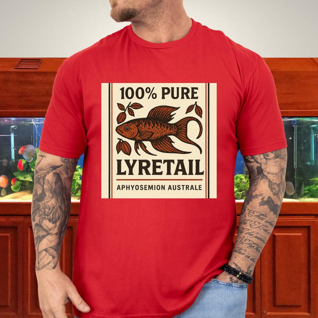 100% Pure Lyretail Tee – Chocolate Australe Killifish Retro Design
