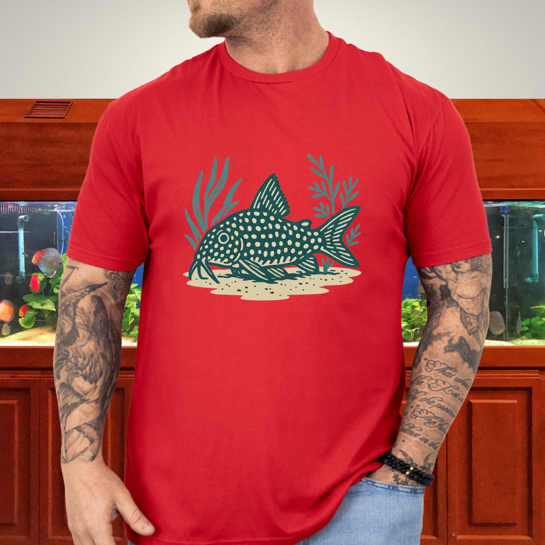 Spotted Grace Tee – Realistic Sterba’s Cory Catfish Design