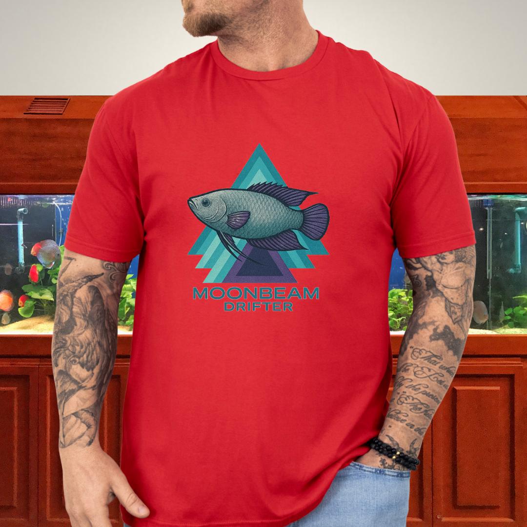 Moonbeam Drifter Tee – Geometric Moonlight Gourami Design
