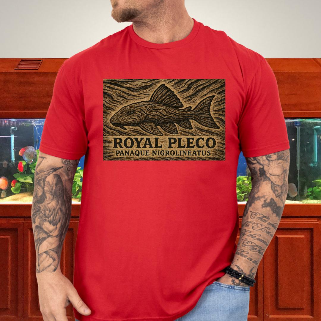 Royal Pleco Tee – Driftwood Spirit Double Exposure Design-T-Shirt-Fish & Friends Tees