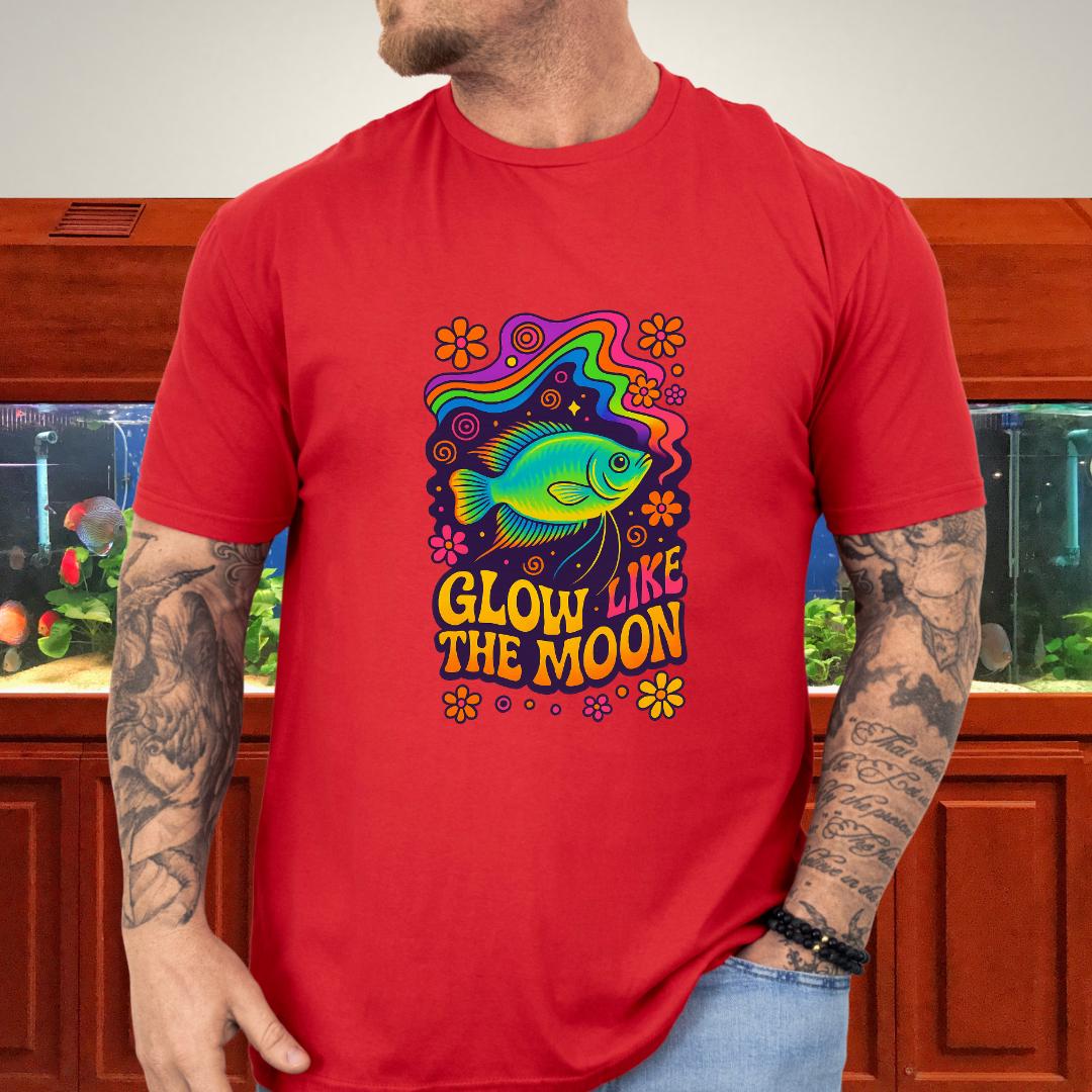 Glow Like the Moon Tee – Psychedelic Moonlight Gourami Design