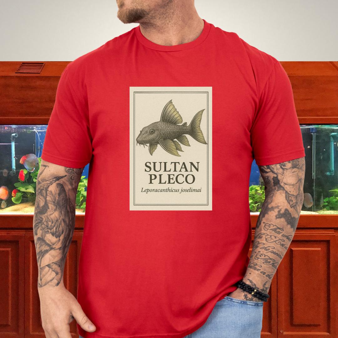 Sultan Pleco Tee – Realistic Etching Catfish Design-T-Shirt-Fish & Friends Tees