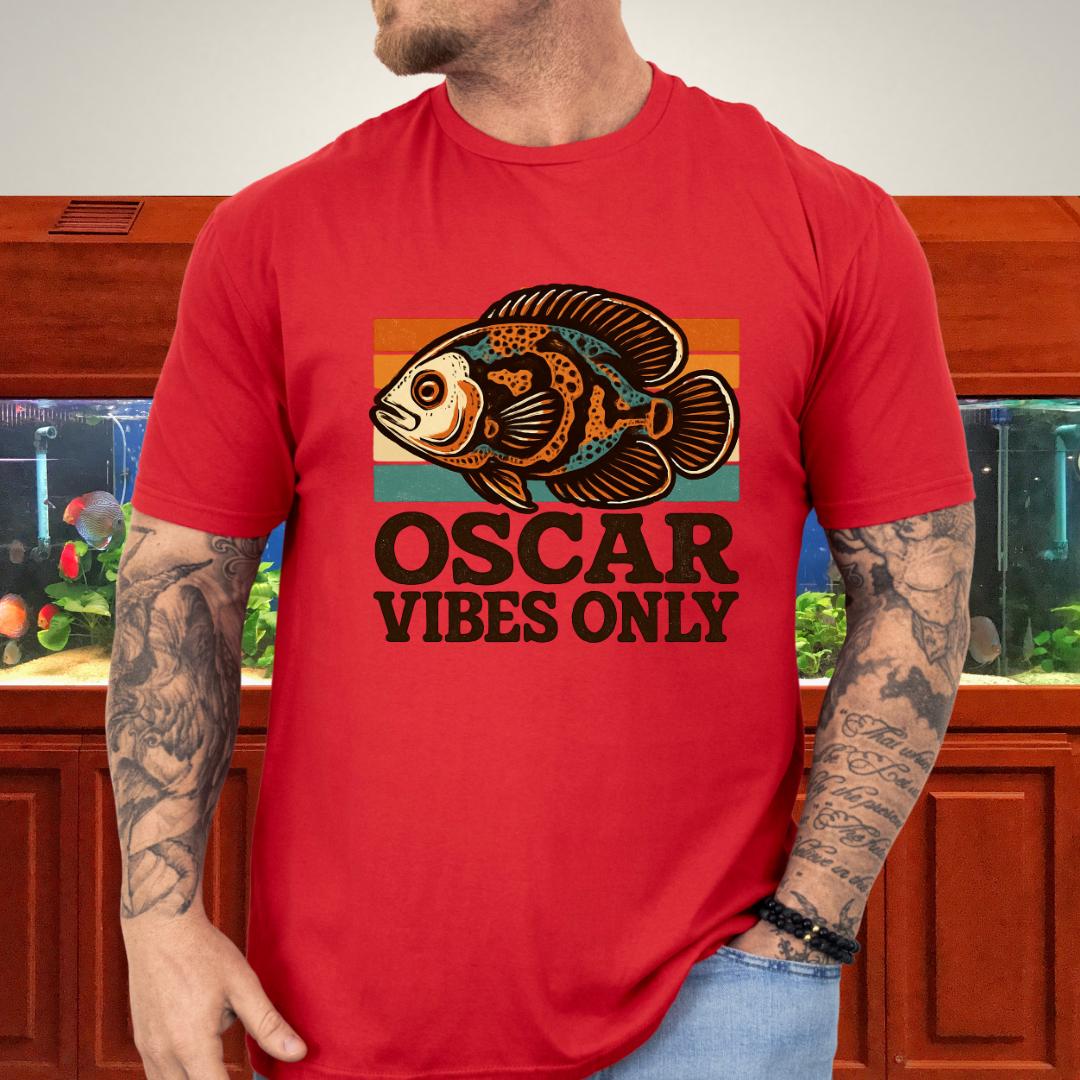 Retro Oscar Cichlid T-Shirt – 70s Groovy Fish Vibes-T-Shirt-Fish & Friends Tees