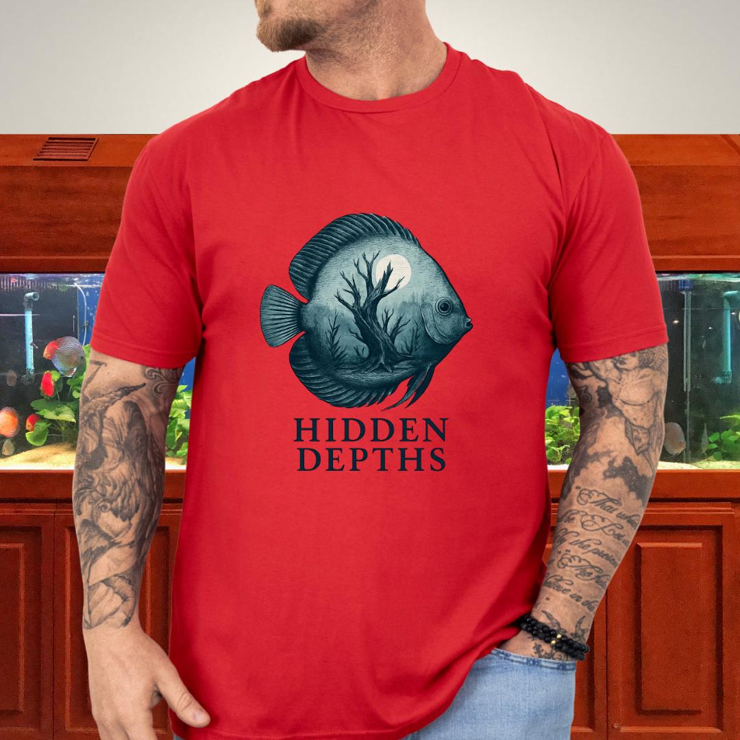 Hidden Depths Discus Tee – Surreal Aquarium Art Design-T-Shirt-Fish & Friends Tees