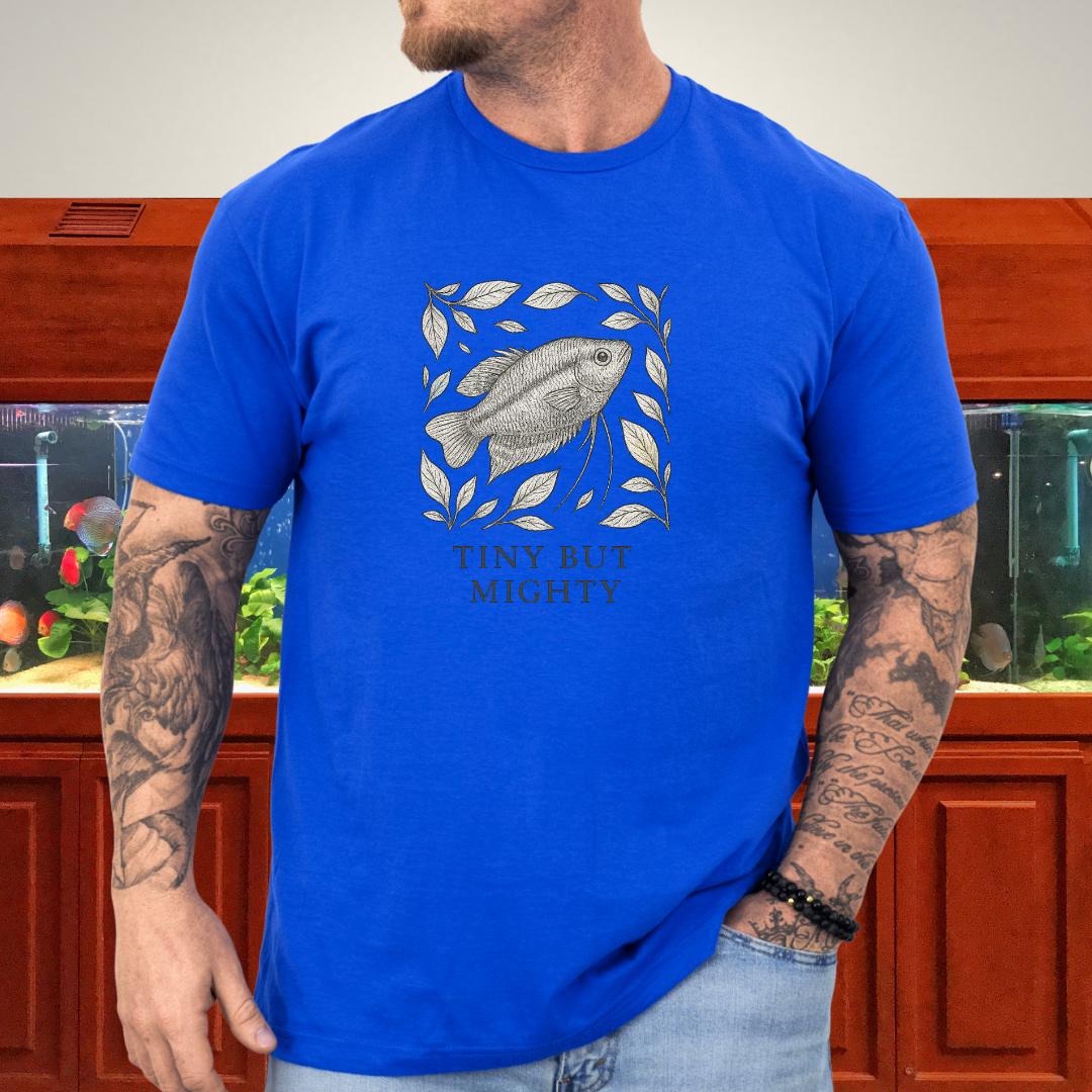 Tiny But Mighty Tee – Sparkling Gourami Hand-Sketched Design