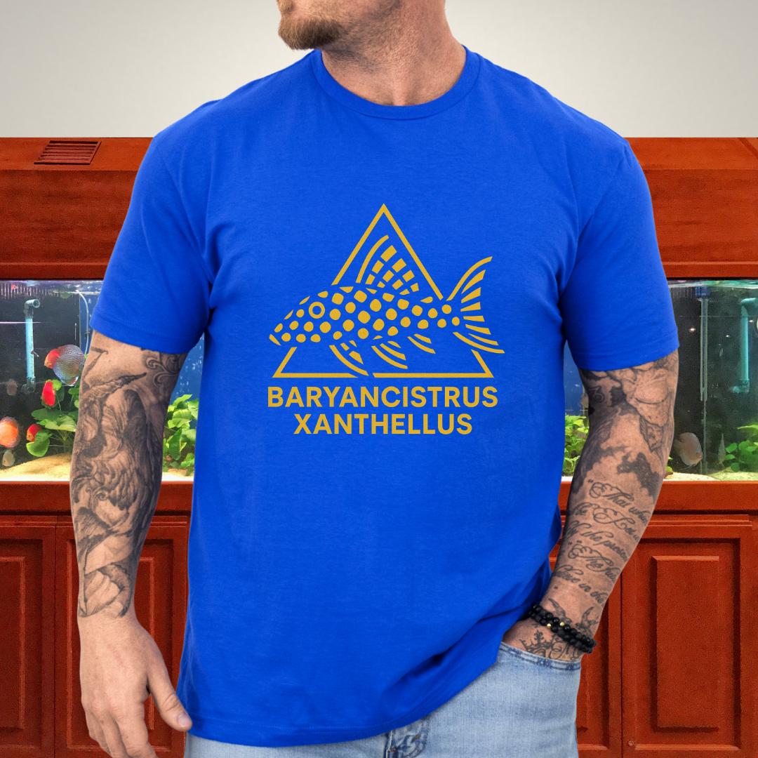 Gold Nugget Pleco Tee – Geometric Logo Catfish Design-T-Shirt-Fish & Friends Tees
