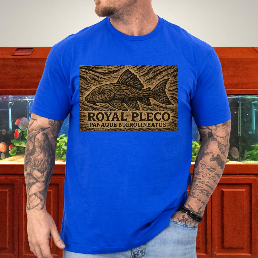 Royal Pleco Tee – Driftwood Spirit Double Exposure Design-T-Shirt-Fish & Friends Tees
