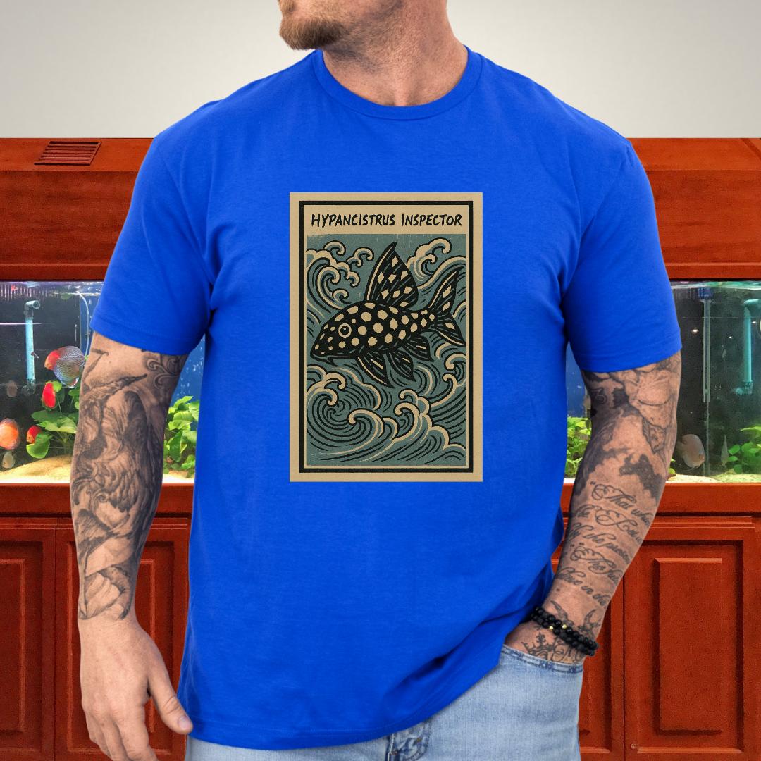 Snowball Pleco Tee – Ukiyo-e Woodblock Aquarium Art-T-Shirt-Fish & Friends Tees