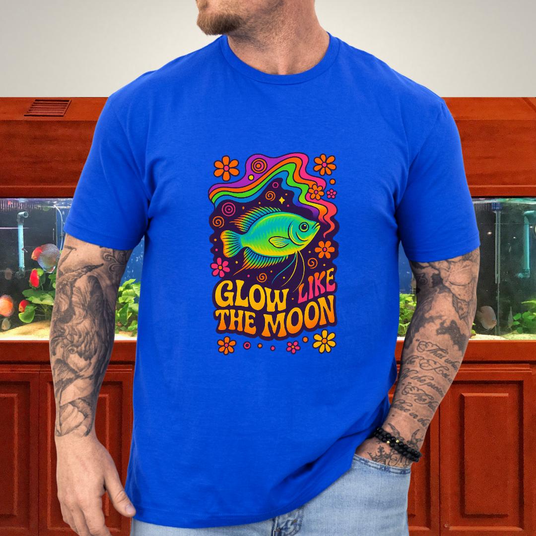Glow Like the Moon Tee – Psychedelic Moonlight Gourami Design