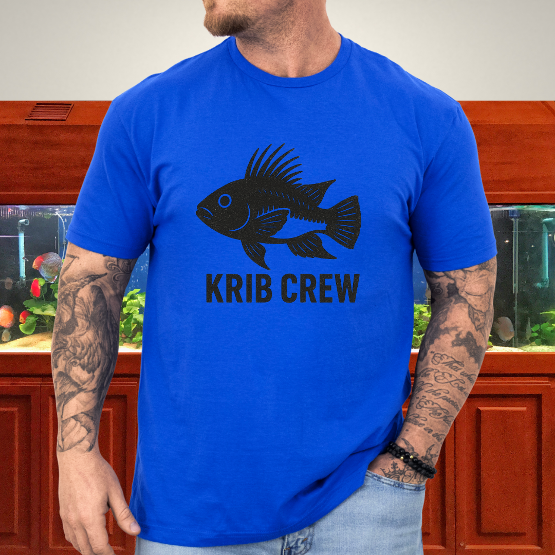 Krib Crew Tee – Minimal Monochrome Kribensis Logo Design