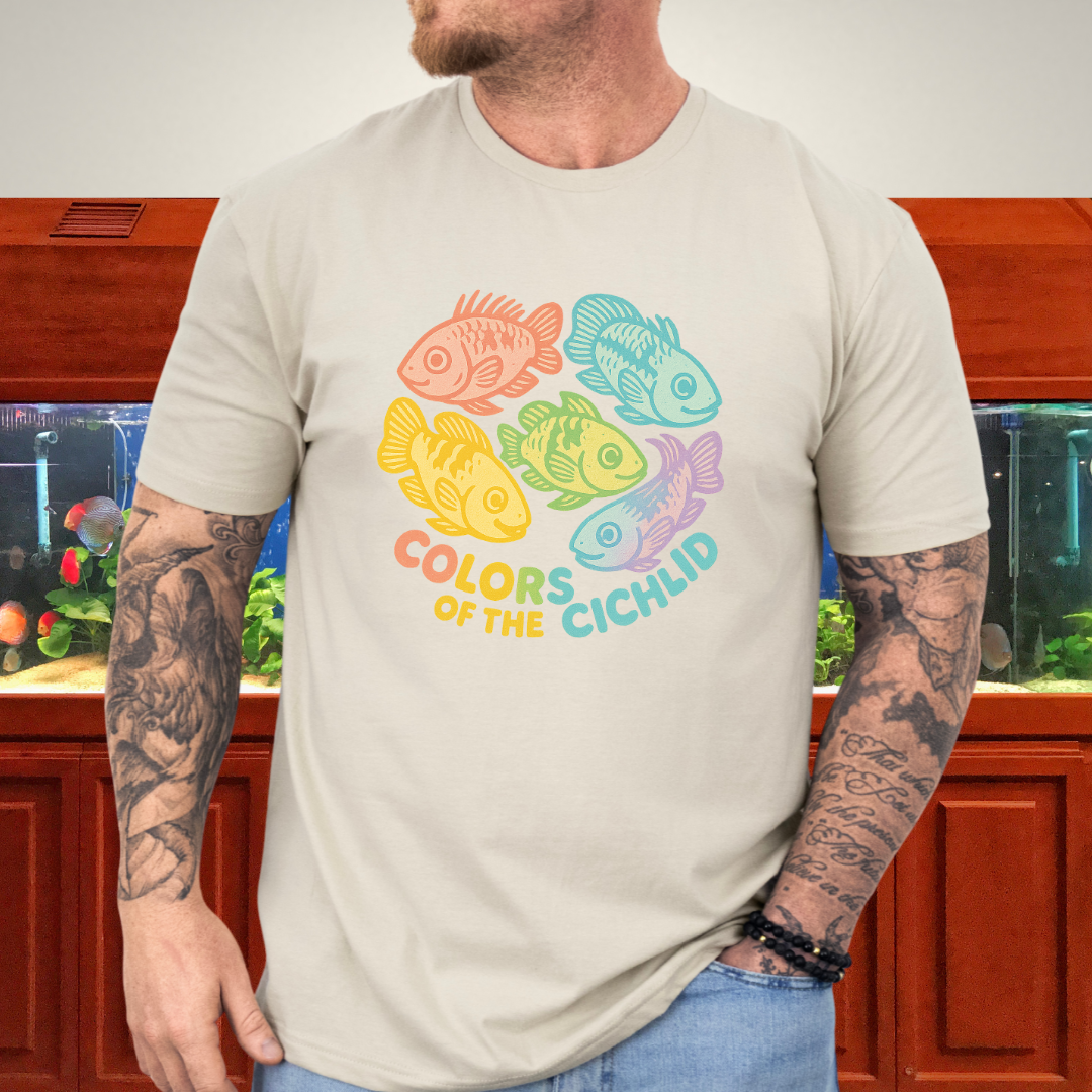 Colors of the Cichlid Tee – Rainbow Apistogramma Kawaii Design