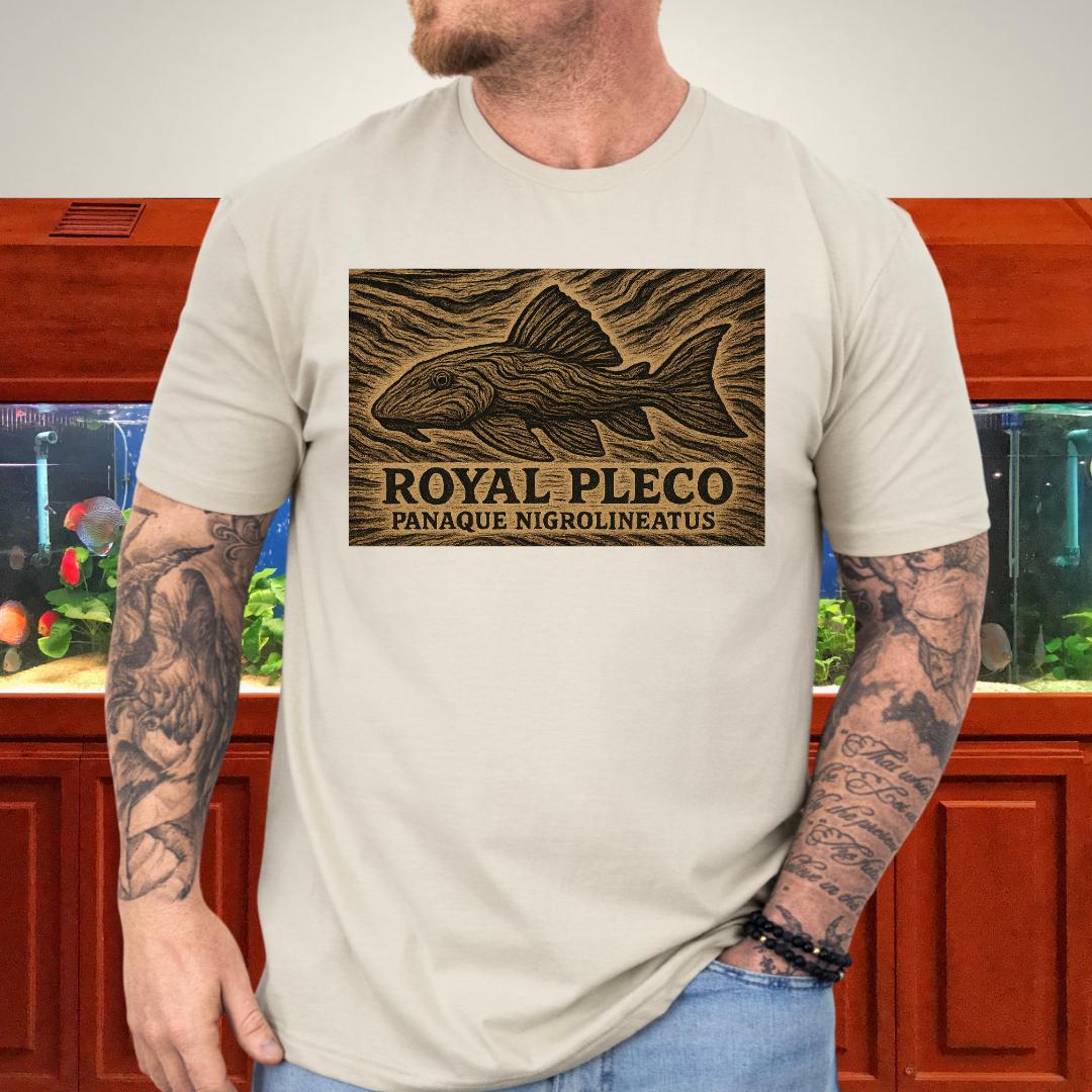 Royal Pleco Tee – Driftwood Spirit Double Exposure Design-T-Shirt-Fish & Friends Tees