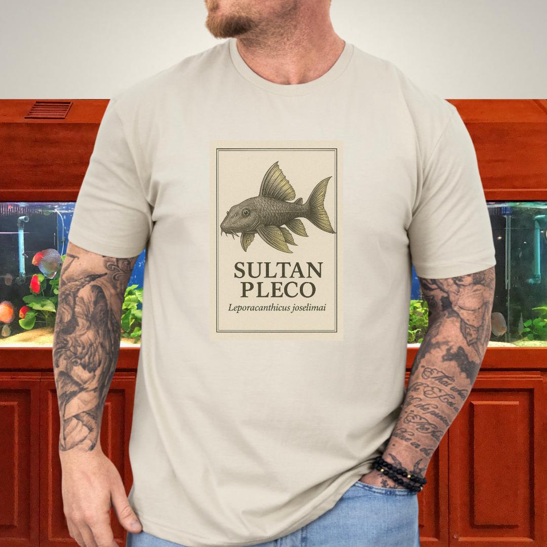 Sultan Pleco Tee – Realistic Etching Catfish Design-T-Shirt-Fish & Friends Tees