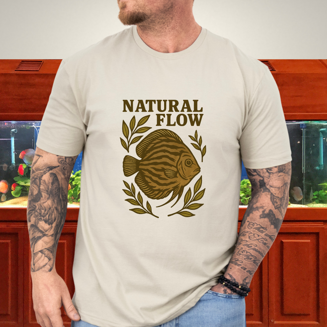 Natural Flow Wild Brown Discus Retro Tee