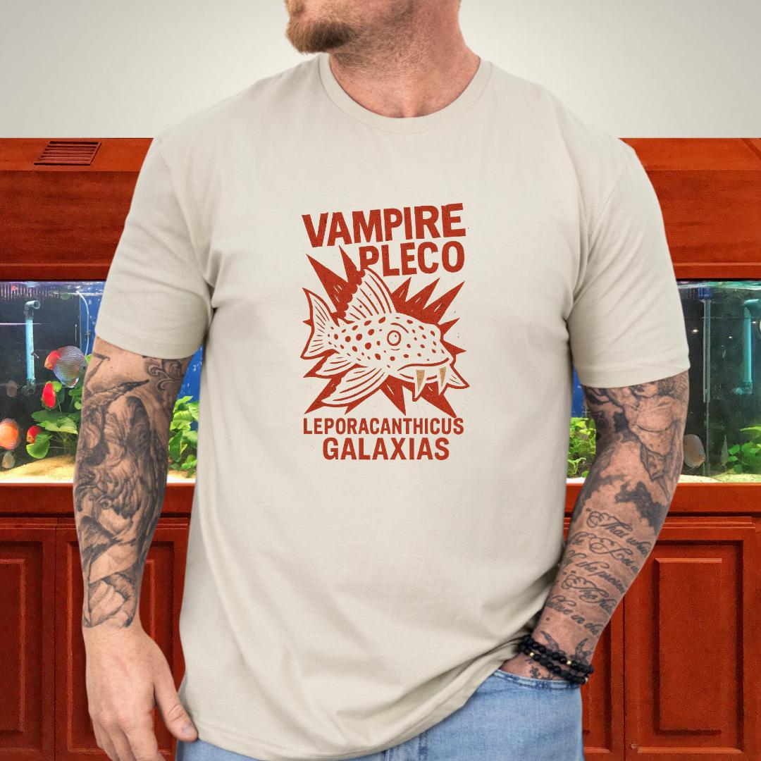 Vampire Pleco Tee – Punk Stencil Catfish Design-T-Shirt-Fish & Friends Tees