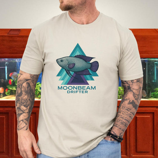 Moonbeam Drifter Tee – Geometric Moonlight Gourami Design