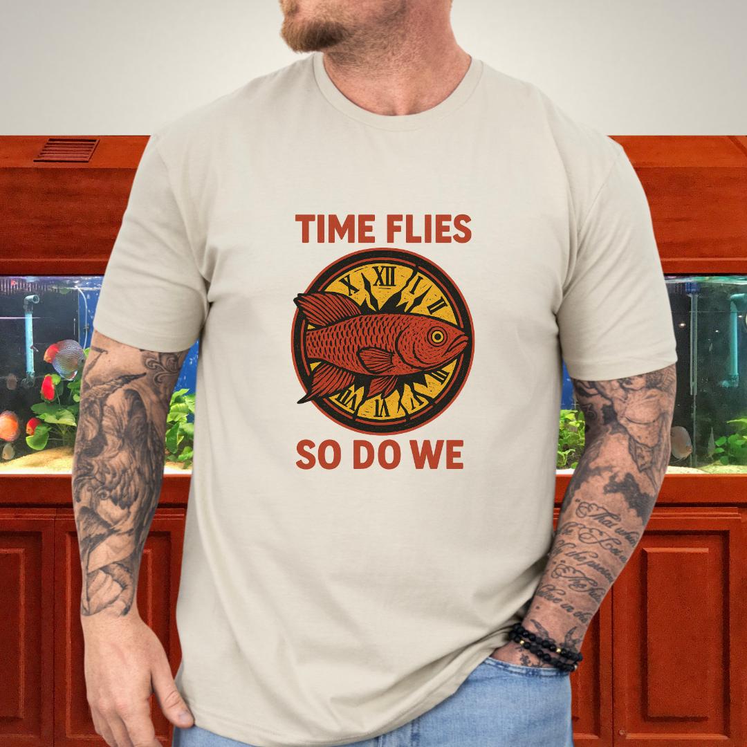 Time Flies, So Do We Tee – Guentheri Killifish Surreal Design