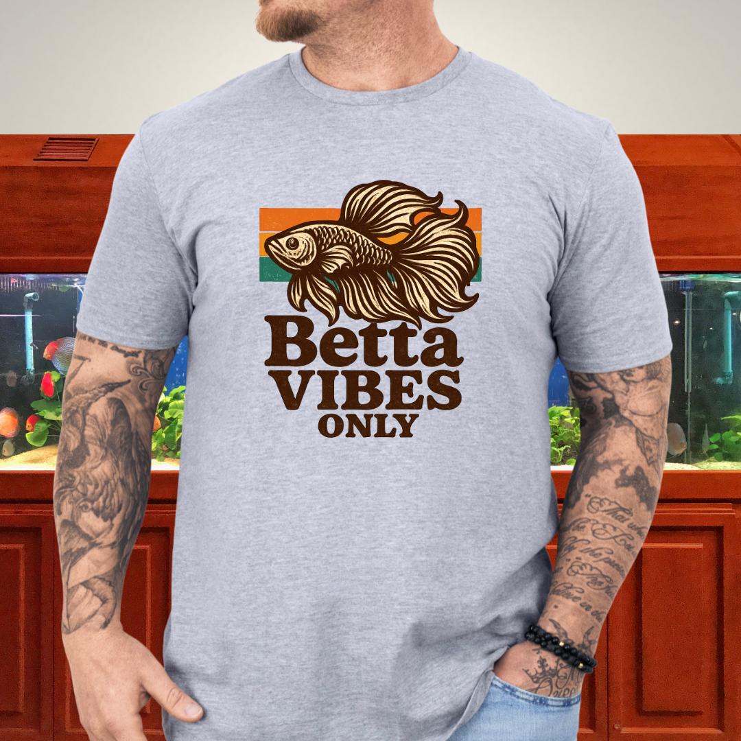 Retro 70s Betta Fish T-Shirt – Groovy Psychedelic Design-T-Shirt-Fish & Friends Tees