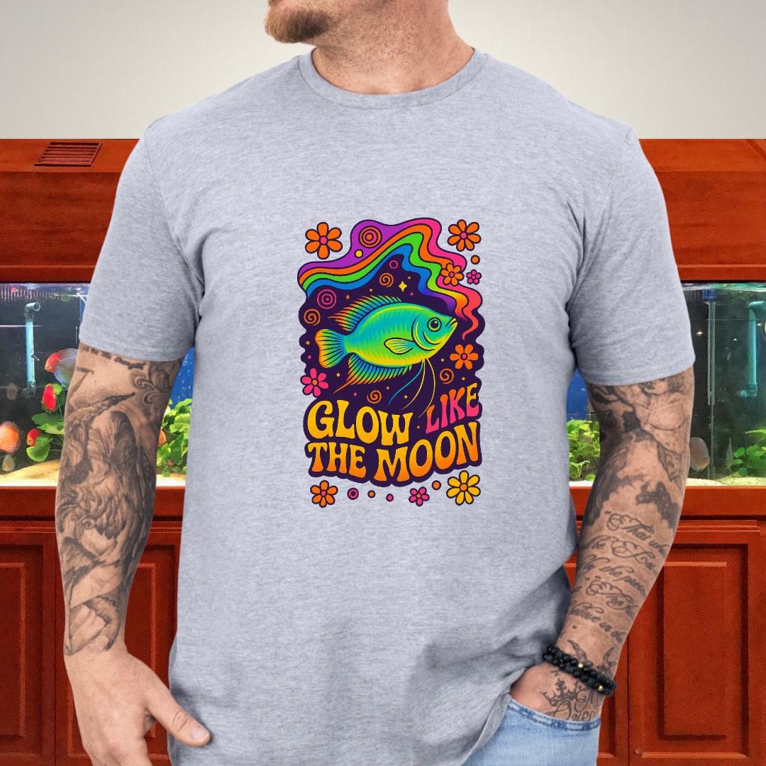 Glow Like the Moon Tee – Psychedelic Moonlight Gourami Design