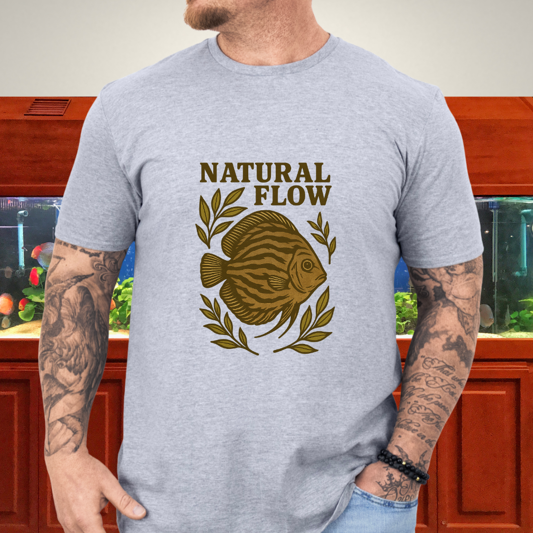 Natural Flow Wild Brown Discus Retro Tee