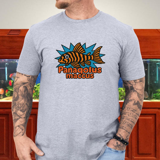Retro Aquarium Tee – Clown Pleco Bubble Letter Print-T-Shirt-Fish & Friends Tees