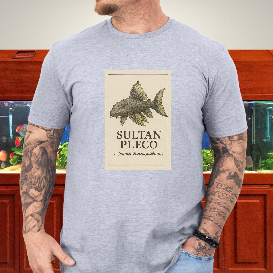 Sultan Pleco Tee – Realistic Etching Catfish Design-T-Shirt-Fish & Friends Tees