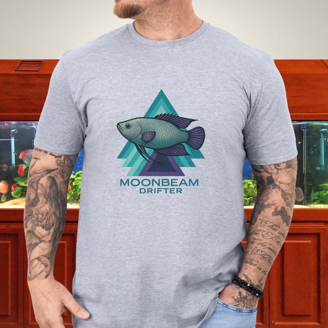 Moonbeam Drifter Tee – Geometric Moonlight Gourami Design