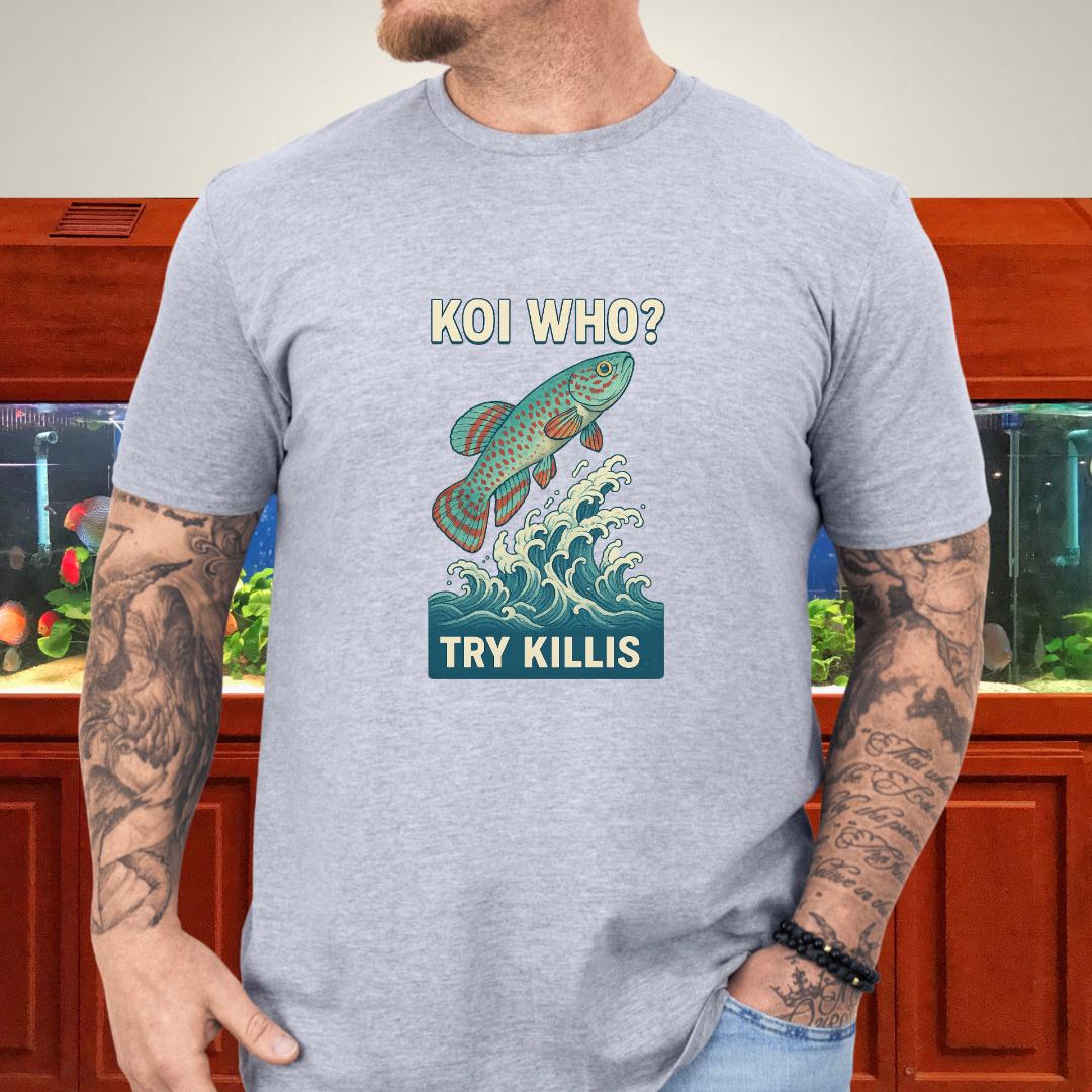 Koi Who? Try Killis Tee – Gardneri Killifish Ukiyo-e Style