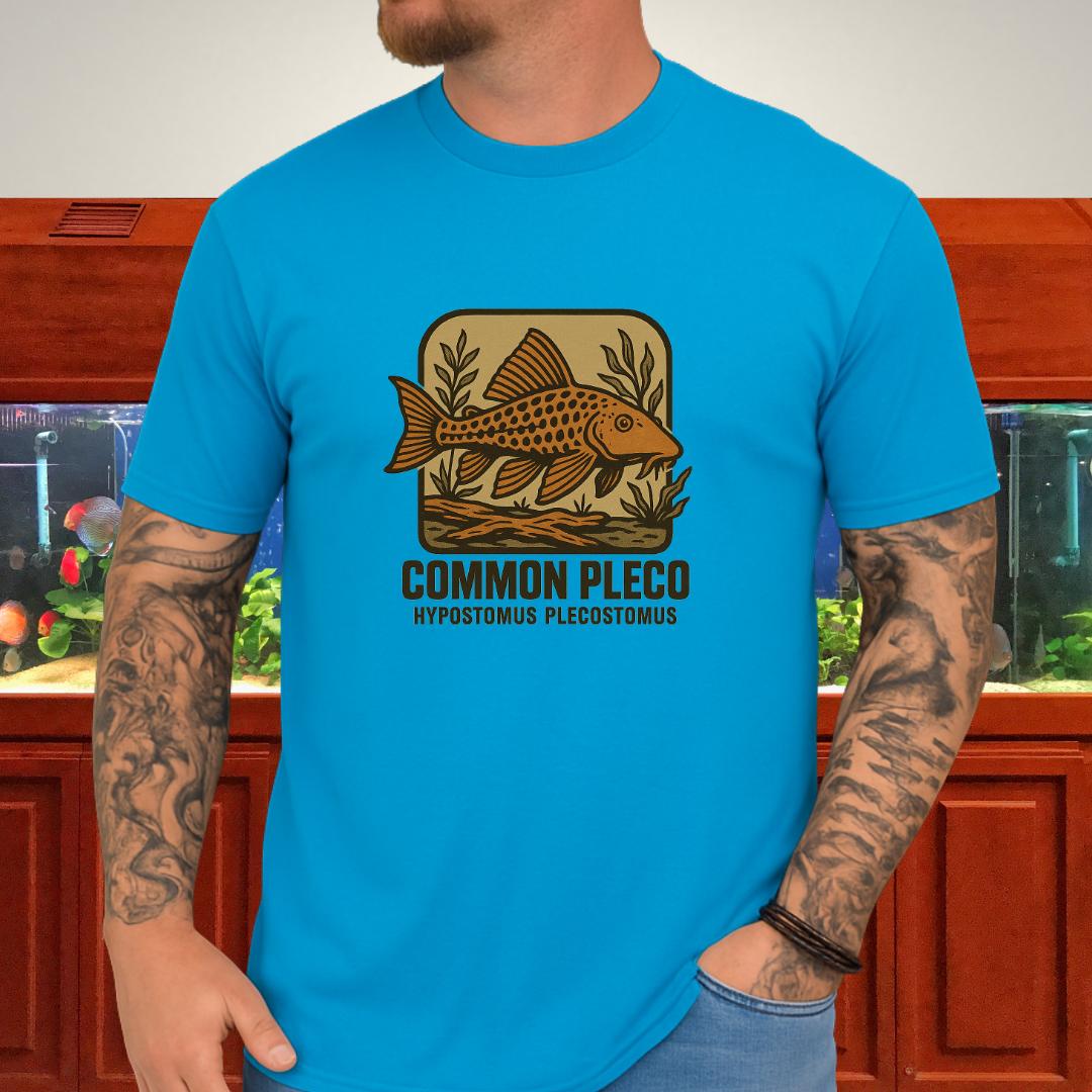 Common Pleco Shirt – Nostalgic Retro Aquarium Style-T-Shirt-Fish & Friends Tees