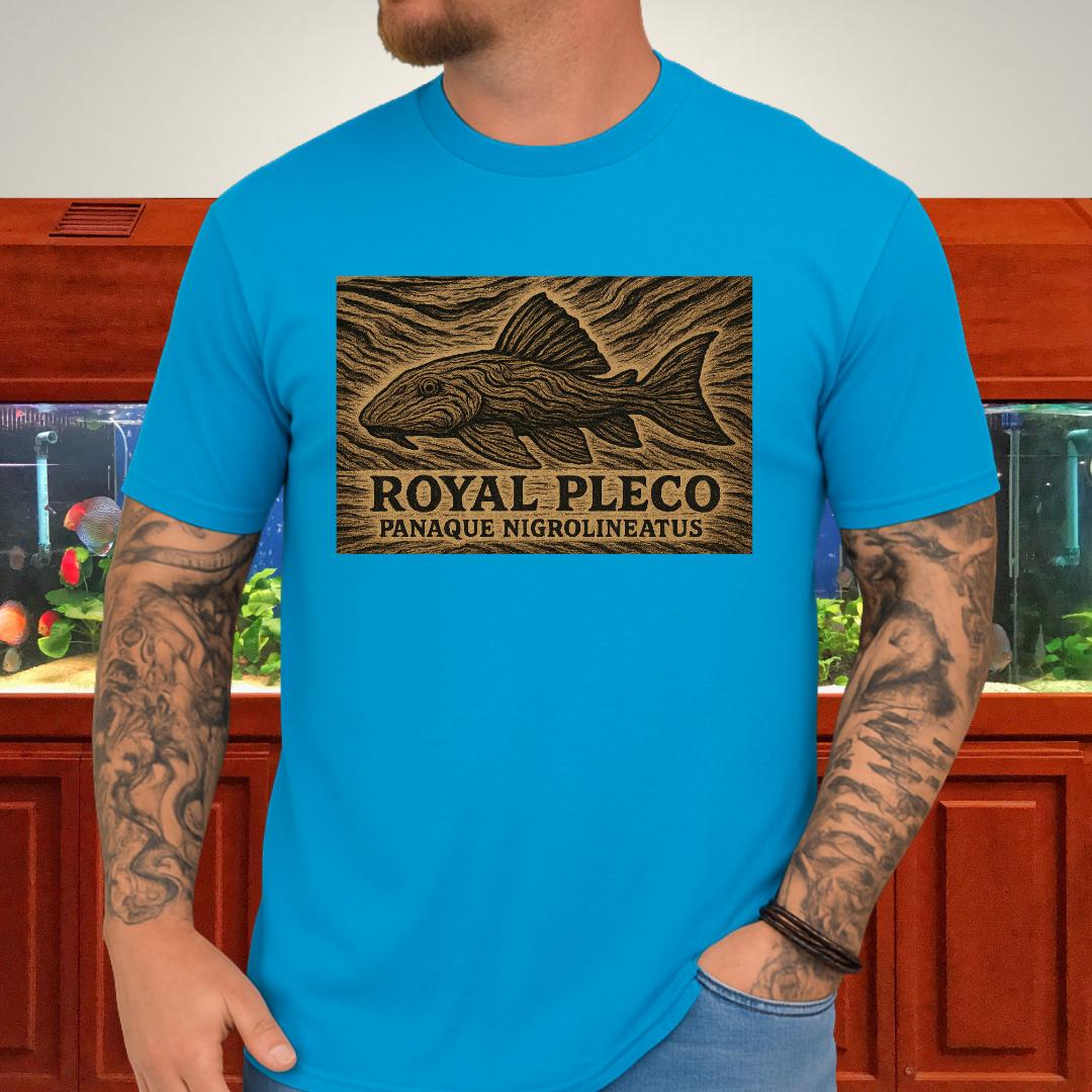 Royal Pleco Tee – Driftwood Spirit Double Exposure Design-T-Shirt-Fish & Friends Tees