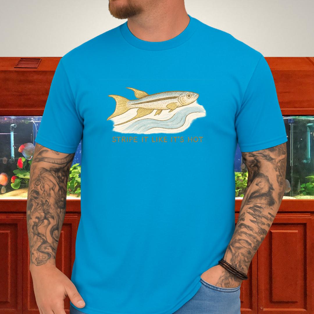Stripe It Like It’s Hot Tee – Bivittatum Killifish Surreal Design