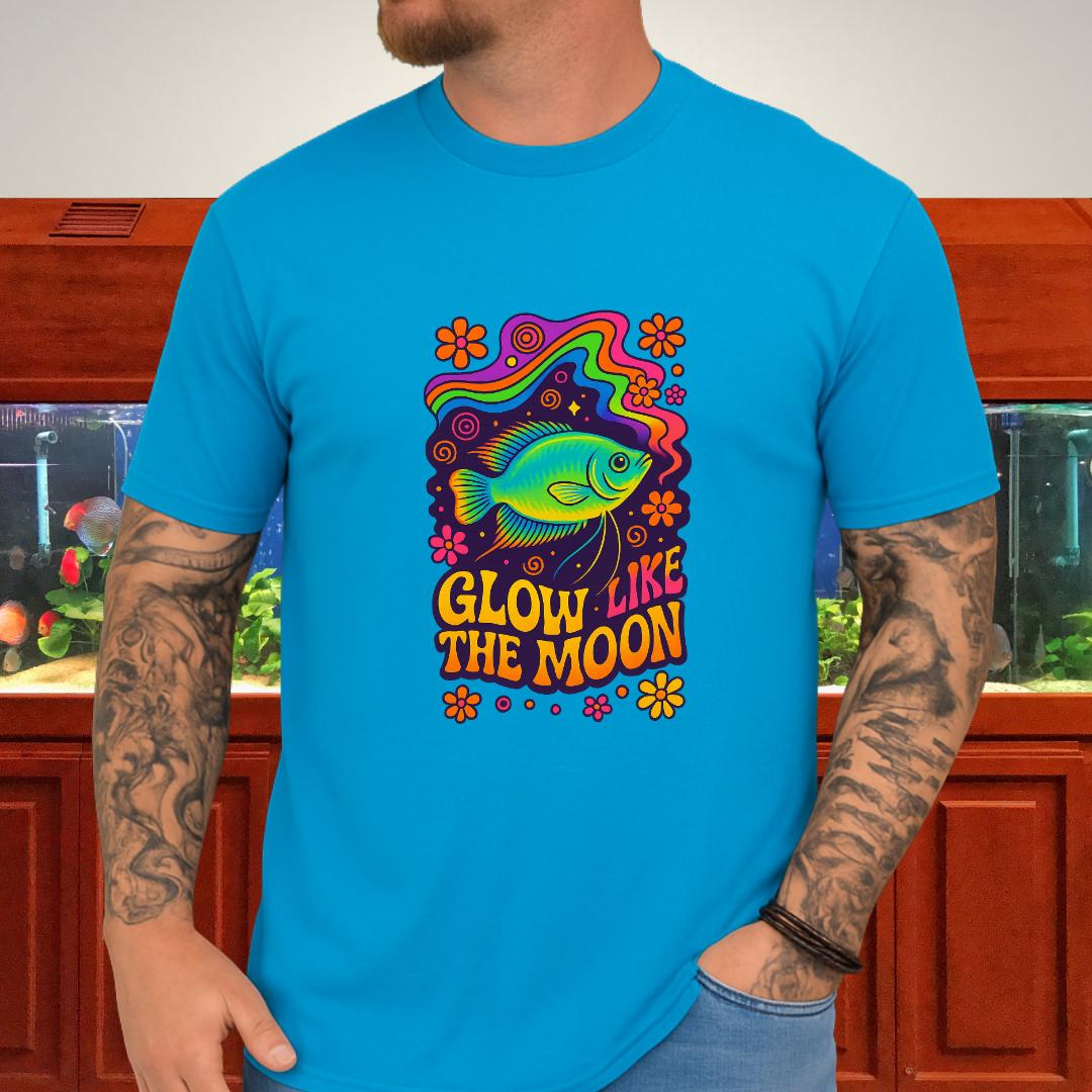 Glow Like the Moon Tee – Psychedelic Moonlight Gourami Design