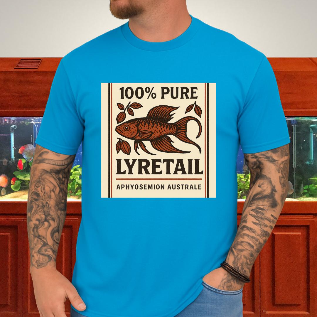 100% Pure Lyretail Tee – Chocolate Australe Killifish Retro Design