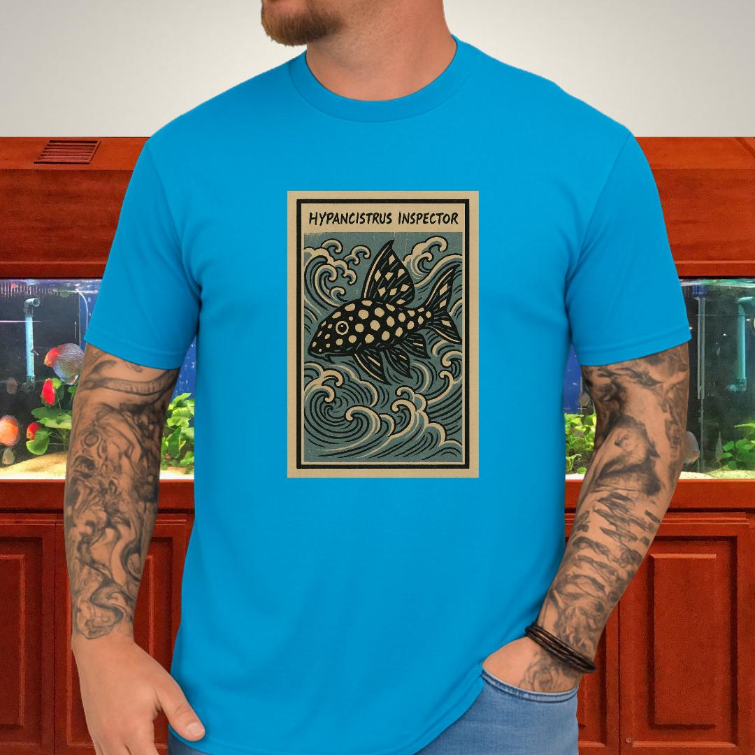 Snowball Pleco Tee – Ukiyo-e Woodblock Aquarium Art-T-Shirt-Fish & Friends Tees